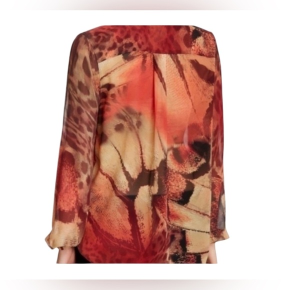 Da-Nang 100% Silk Long Sleeve Tunic Size Medium - Picture 4 of 10